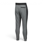 Nike Air NSW Fleece Men's Tracksuit in heather grey, back view showcasing the tapered fit of the pants.