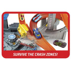 A Hot Wheels car from the Spin Storm set, showing its design and detailing.