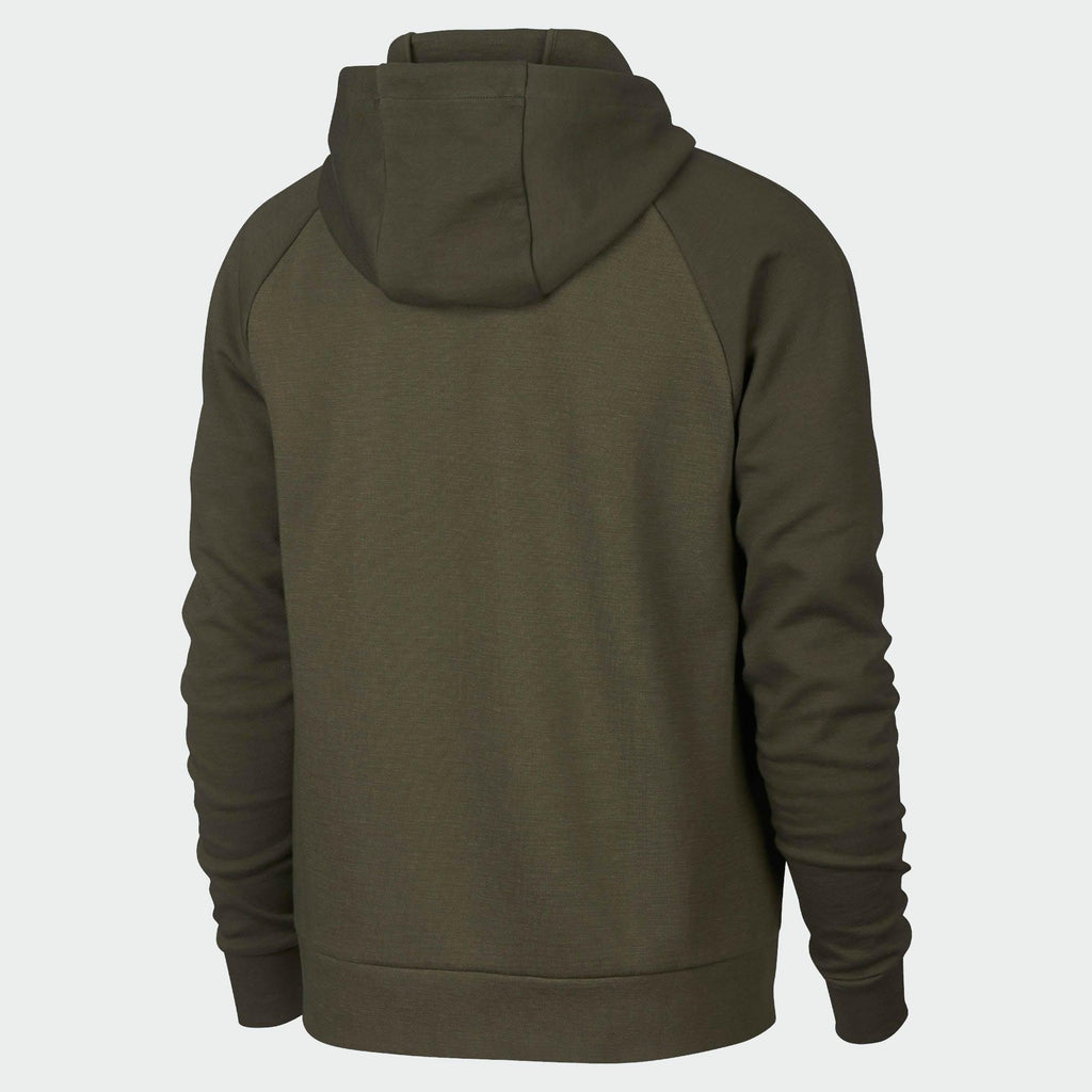 Nike NSW Optic Tracksuit in olive green, back view of track jacket