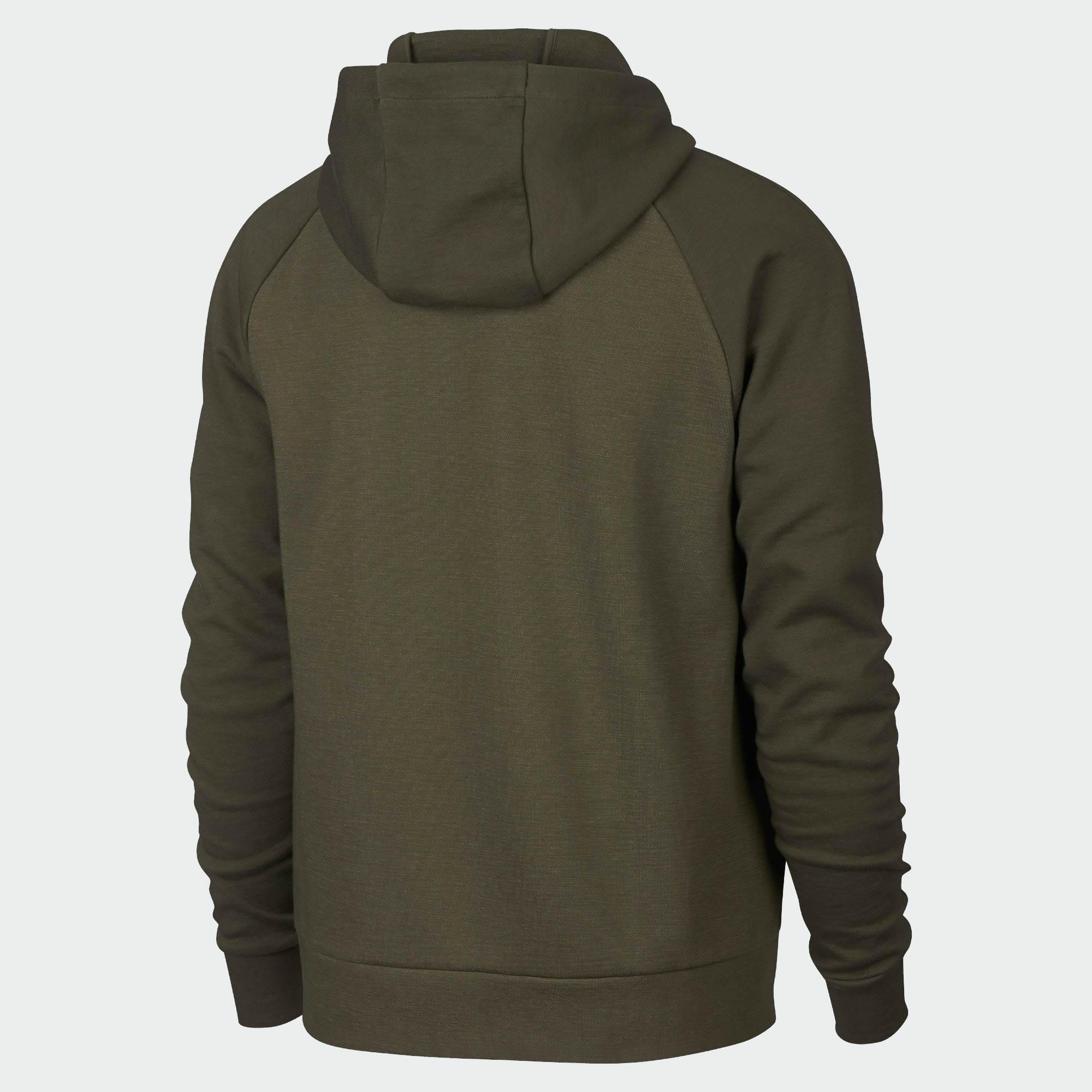 Nike NSW Optic Tracksuit in olive green, back view of track jacket