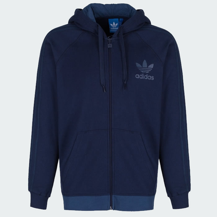 Adidas Men's Navy Hooded Fleece Track Jacket – Trade Sports