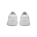 Rear view of the sneakers emphasizing the heel overlays, embroidered Wings logo, and the textured rubber sole wrap.