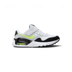Highlights the high-velocity sweep of the contrasting volt Nike Swoosh, showing the professional, multi-textured pure platinum and white mesh upper, the popping Volt neon accents, and the prominent visible Air window embedded in the heel of the midsole.