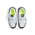 Focuses on the locked-in traditional lacing layout, displaying the perfect symmetry of the white mesh tongue, matching laces, Volt branding, and the breathable open mesh guarding the front toe box area.