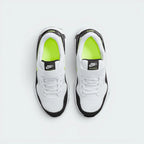 Focuses on the locked-in traditional lacing layout, displaying the perfect symmetry of the white mesh tongue, matching laces, Volt branding, and the breathable open mesh guarding the front toe box area.