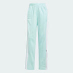 Looking down at the elasticated drawstring waist and the shimmering texture of the Semi Flash Aqua tricot.