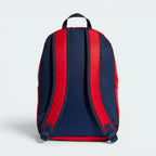 Focuses on the contoured shape of the rear panel, highlighting the clean padding running along the underside of the adjustable shoulder straps, engineered to cradle your shoulders with elite comfort.