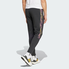 Adidas Tiro Running Track Pants in black, back view showcasing the clean design and tapered fit.