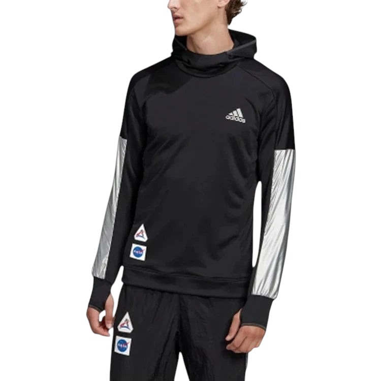 Highlights the high-velocity extended length and the professional depth of the black French terry. Main image