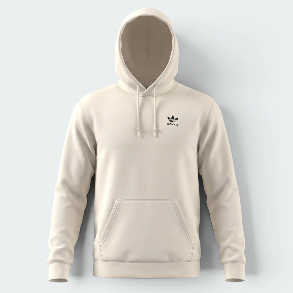 adidas Originals Adicolor Essentials Trefoil Hoodie Ecru HE7198 Size Small Secondary image
