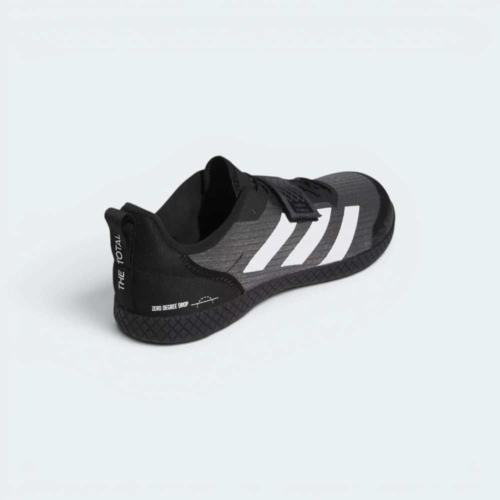 Focuses on the flat heel counter base engineered for absolute lifting stability.