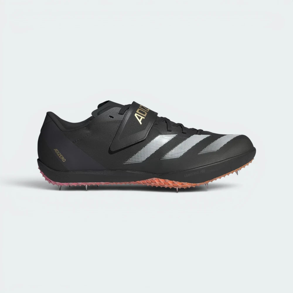 Highlights the extreme low-profile drop, the high-velocity "Spark" accent on the heel, and the professional look of the metallic branding. Main image