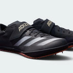 Details the texture of the hook-and-loop material and the precision alignment of the forefoot spikes.
