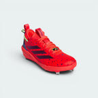 Emphasising the low-slung, track-inspired silhouette and the professional distribution of the high-contrast iridescent elements.