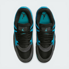 Top-Down View of Pair: Looking down at the tonal lacing system and the sleek, low-profile tongue branding.