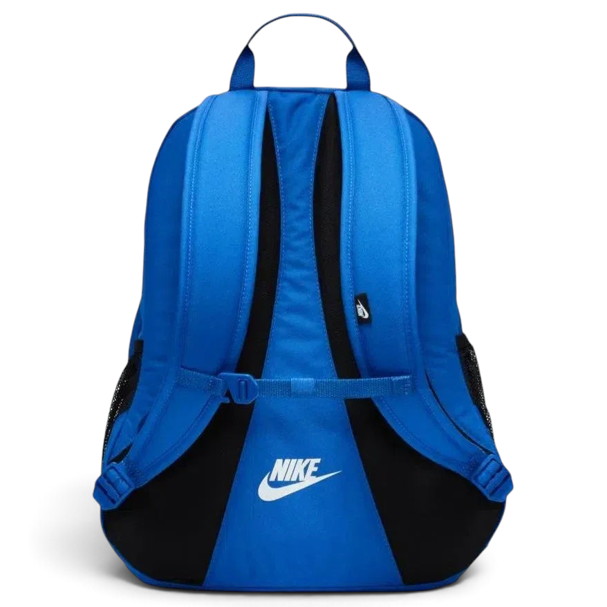 Rear view of the backpack focusing on the padded mesh back panel and the adjustable, ergonomic shoulder straps.