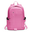 Main profile of the pink Nike All Access Soleday backpack, showing the slim construction and zippered side pocket.