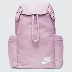 Front profile of the Ice Light Purple Nike rucksack, showing the slim profile and the hidden side zipper for small item storage.