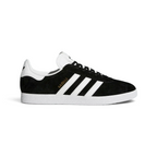 adidas Originals Gazelle Men's BB5476 side view showing bold blue suede upper with white 3-Stripes