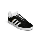 Angled side view of adidas Originals Gazelle Men's sneakers highlighting colour contrast and slim silhouette