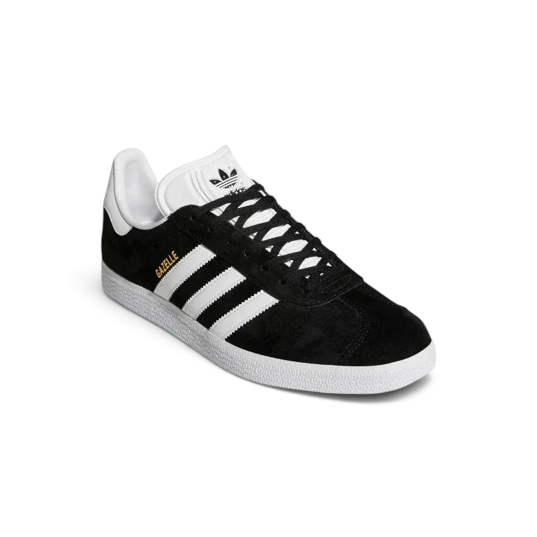 Angled side view of adidas Originals Gazelle Men's sneakers highlighting colour contrast and slim silhouette