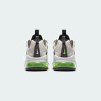 Rear view of the Nike Air Max 270 Juniors' trainers, focusing on the large, visible 270 Max Air unit in the heel and pull tab.