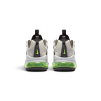 Rear view of the Nike Air Max 270 Juniors' trainers, focusing on the large, visible 270 Max Air unit in the heel and pull tab.