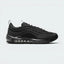 Highlights the high-velocity sweep of the layered black synthetic waves, showing the clean contrast of the miniature white side Swoosh and the translucent full-length Max Air unit embedded in the white midsole wall.
