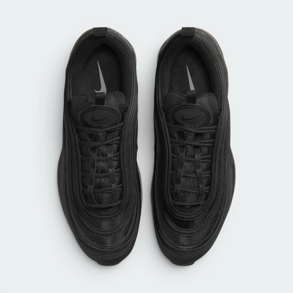 Focuses on the locked-in hidden lacing track layout, displaying the perfect symmetry of the black mesh tongue and the concentric wave piping guarding the front box.