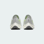 Rear view of the Nike Air Zoom Pegasus 37 Men's grey running trainers, focusing on the supportive heel collar and design for smooth transitions.