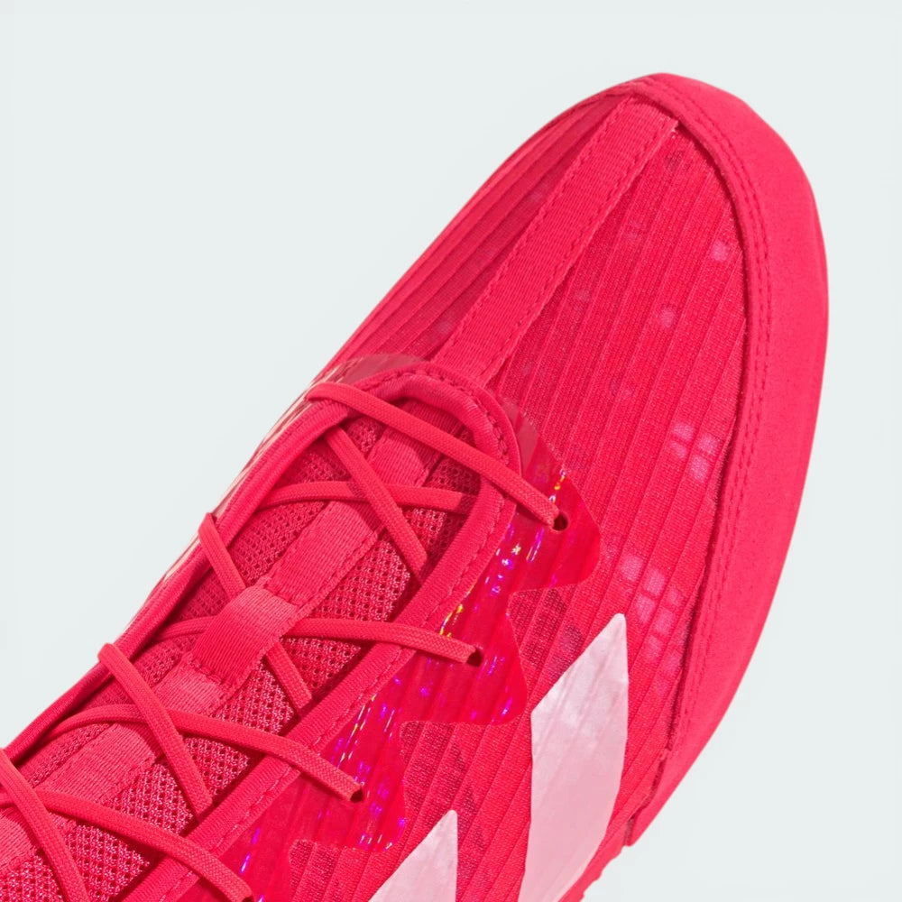 Close-up of the forefoot area, highlighting the fine mesh ventilation zones and the high-quality stitching.
