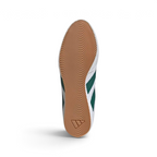 View of the thin rubber outsole, detailing the multidirectional grip pattern designed for ring mats.