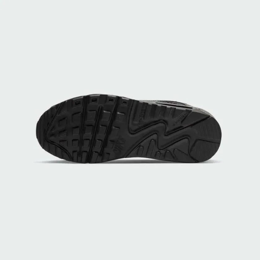 Nike Air Max 90 Black Leather Trainers Juniors CD6864 001 UK 4 Secondary image