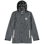 Trade Sports Adidas Originals x United Arrows & Sons urban jacket in grey with detachable hood and graphic lining