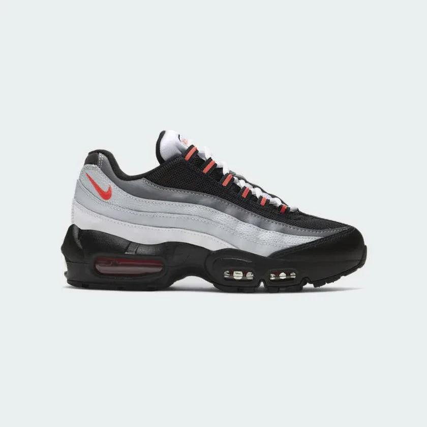 Nike Air Max 95 Recraft Juniors White Trainers CJ3906-101 side view showing layered design and visible Air units