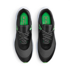 Focuses on the locked-in lacing track protected beneath the weather-resistant shroud layer, displaying the perfect symmetry of the insulated tongue and the sleek, streamlined toe box.