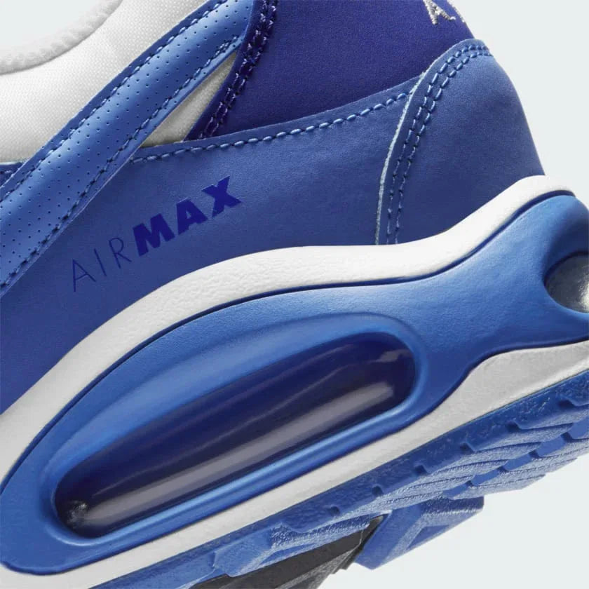Rear underside close-up of Nike Air Max Command Men's Blue Trainers CT2143-002 heel area and visible Air unit in midsole