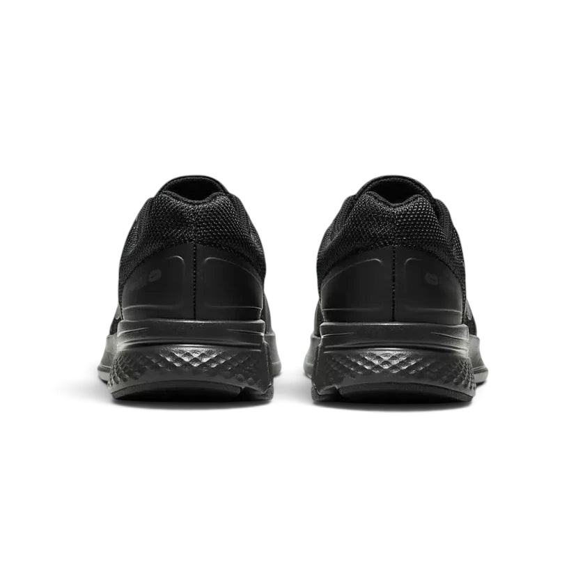 Focuses on the contoured shape of the cushioned rear collar, highlighting the robust structural padding built to cradle the heel with elite comfort.