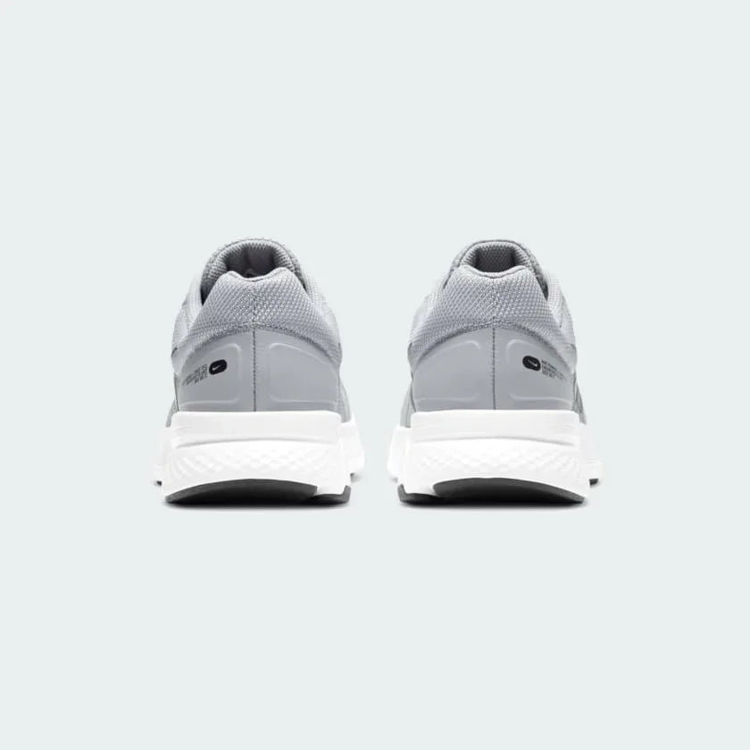 Rear view of the Nike Run Swift 2 Men's particle grey running shoes, focusing on the structured heel and subtle branding.