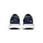 Rear view of the Nike Run Swift 2 Men's navy running shoes, focusing on the structured heel and subtle branding.