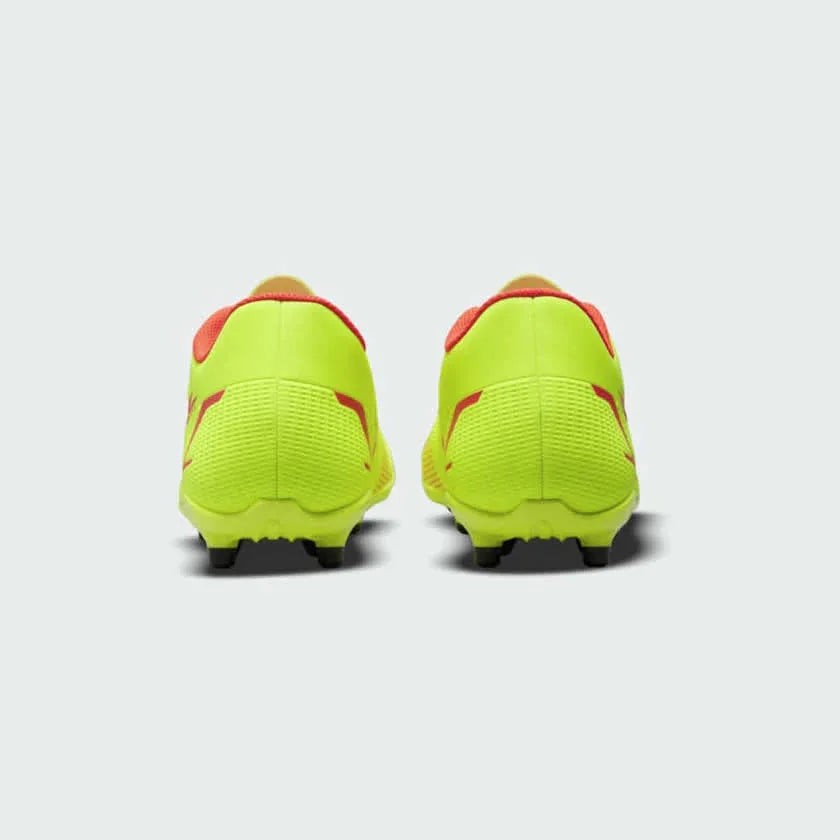 Rear view of the Nike Mercurial Vapor 14 Club FG/MG men's football boot, focusing on the streamlined heel and branding.