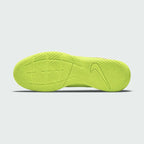 Close-up of the Nike Mercurial Vapor 14 Club IC men's indoor football boot's non-marking rubber outsole, highlighting its grip pattern for hard courts.