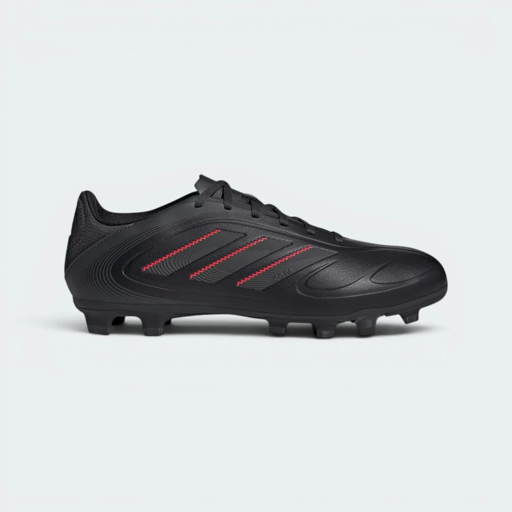 Highlights the high-velocity "Lucid Red" branding and the professional leather-effect grain.