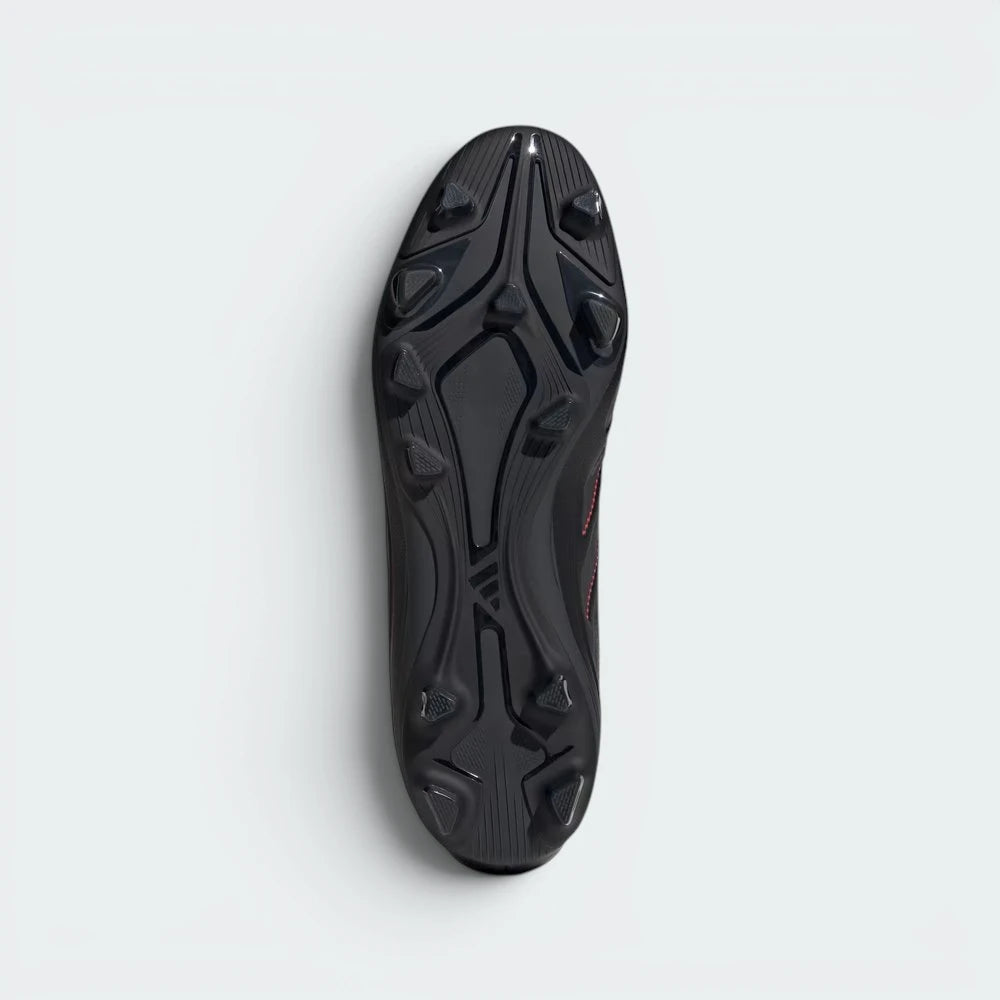 Displays the technical multi-ground studs designed for unreal traction on firm ground and AG.