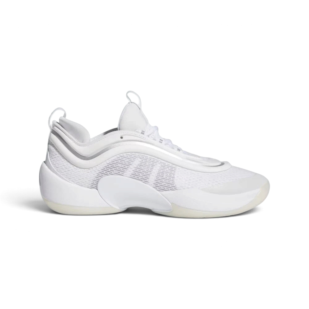 Highlights the high-velocity lines of the Lightstrike midsole tooling and the professional depth of the pristine white synthetic leather paneling. Main image