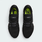 Focuses on the tightly locked-in lace closure layout, showing the clean symmetry of the plush padded tongue and the dynamic midfoot stability band framing the lace tracks.