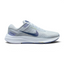Side profile of the Nike Air Zoom Structure 24 Women's trainers in Pure Platinum, showing the Diffused Blue Swoosh and the supportive foam midsole.