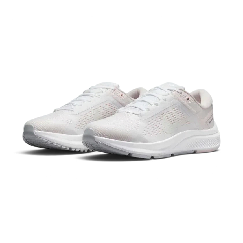 Angled side profile of Nike Air Zoom Structure 24 Women's trainers highlighting stability design
