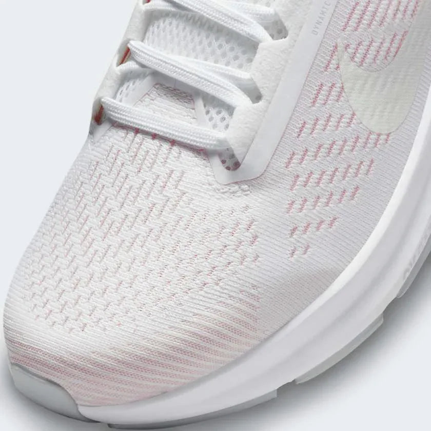 Close-up of Nike Air Zoom Structure 24 Women's trainers showing engineered mesh and lacing system