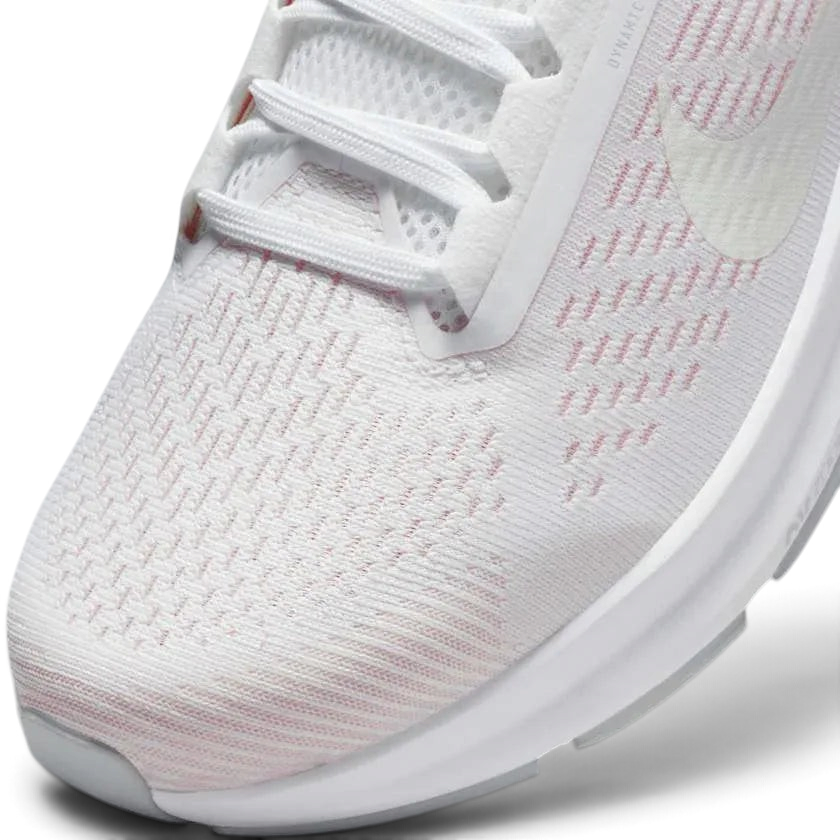 Close-up of Nike Air Zoom Structure 24 Women's trainers showing engineered mesh and lacing system